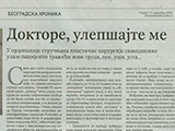 Doctor, make me pretty ‐ Politika